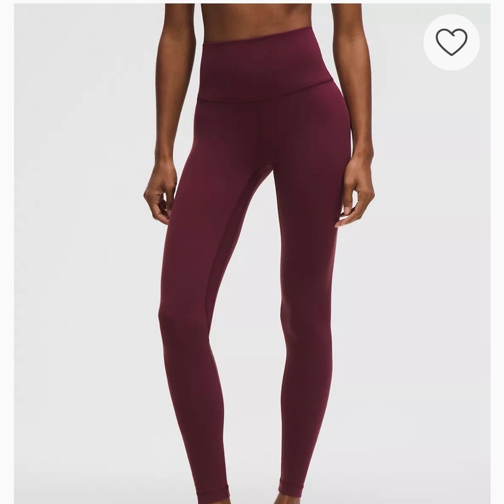 Lululemon Align High-Waist Burgundy Leggings - Size 12, 28 inseam